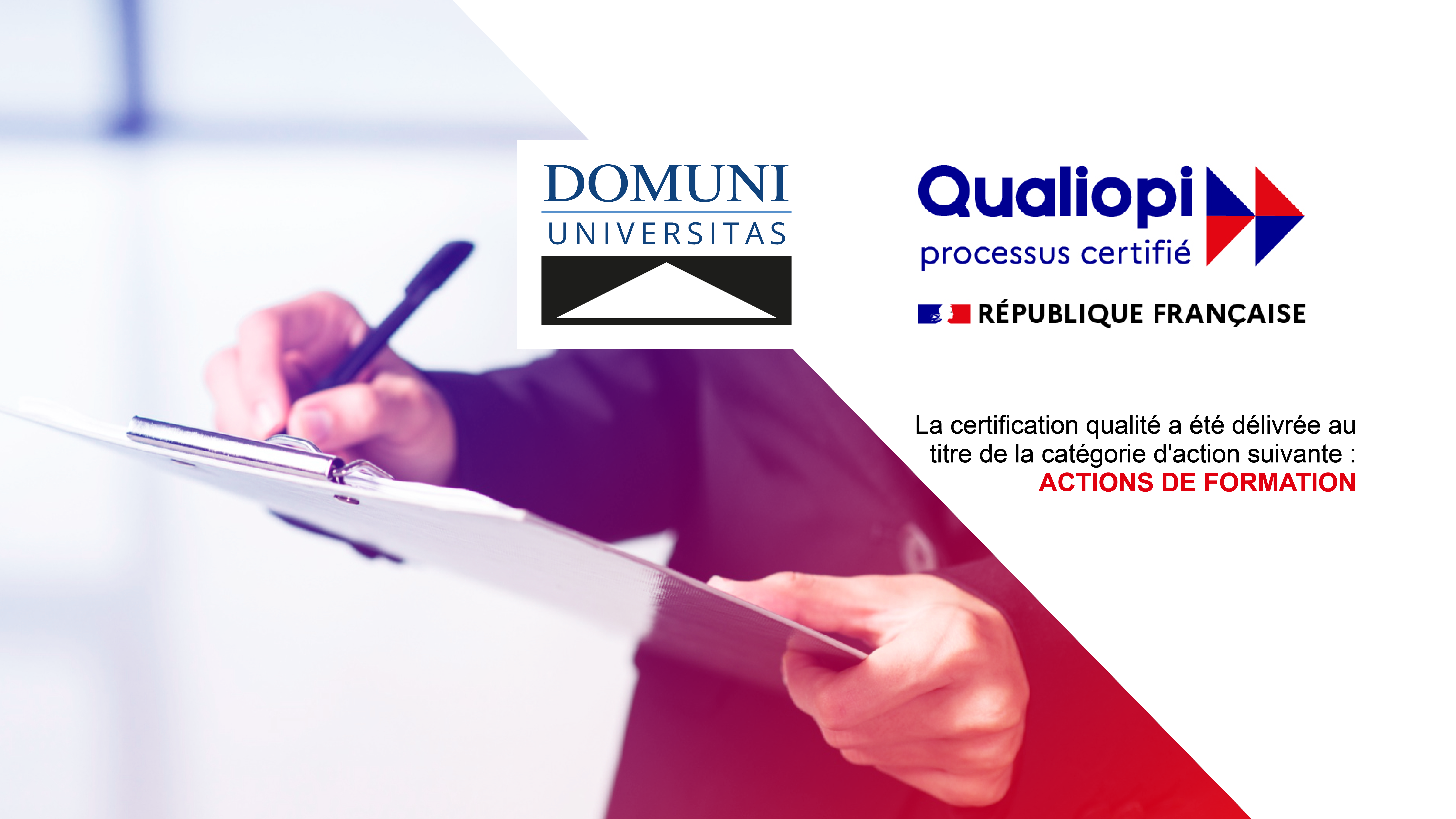 Domuni Universitas تحصل على شهادة "Qualiopi": اعتراف رسمي بالجودة الأكاديمية والمهنية